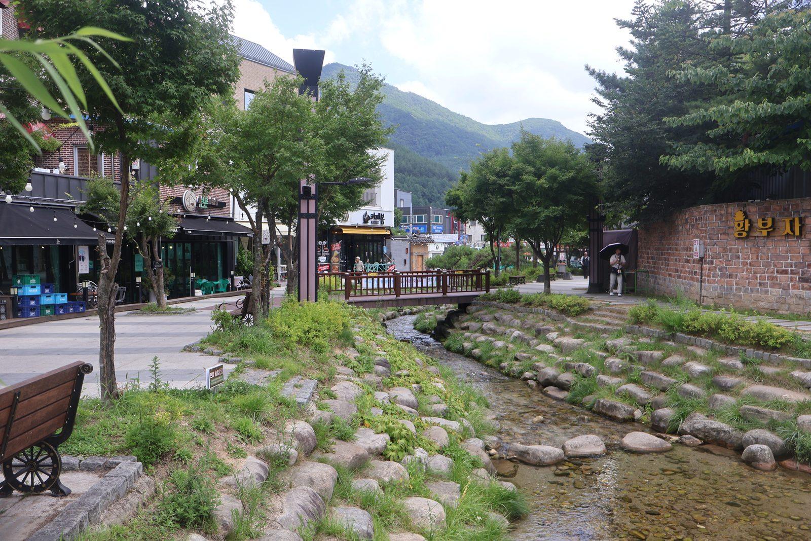 Hwangji Pond (황지연못), Taebaek, in the Descendants of the Sun filming area (location photo, not a drama still)
