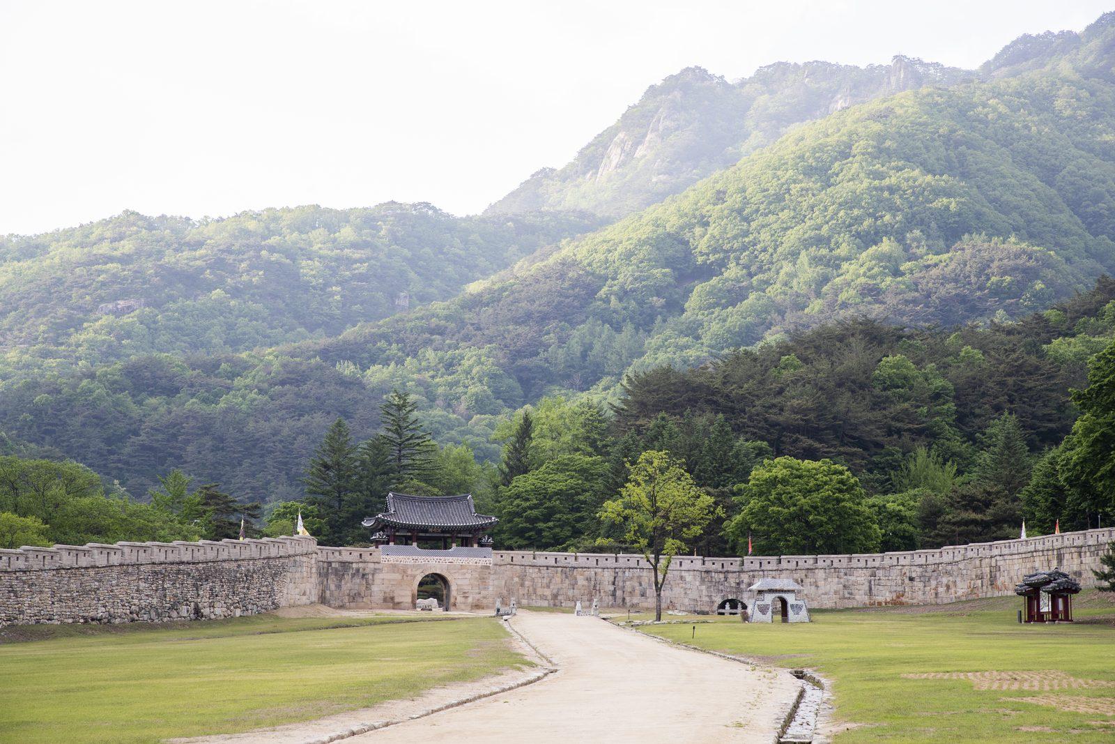 Mungyeongsaejae Provincial Park gate, Mungyeong; general park view for The Scandal guide, not the open set (location photo, not a drama still)