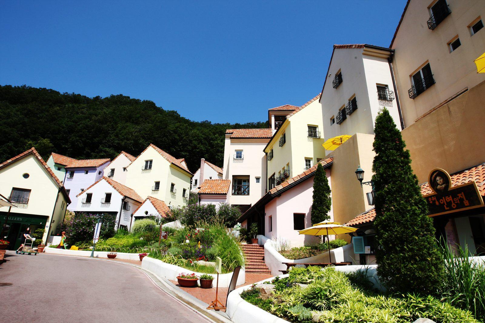 Houses at Petite France, Gapyeong, a Bon Appetit, Your Majesty filming location; general village view (location photo, not a drama still)