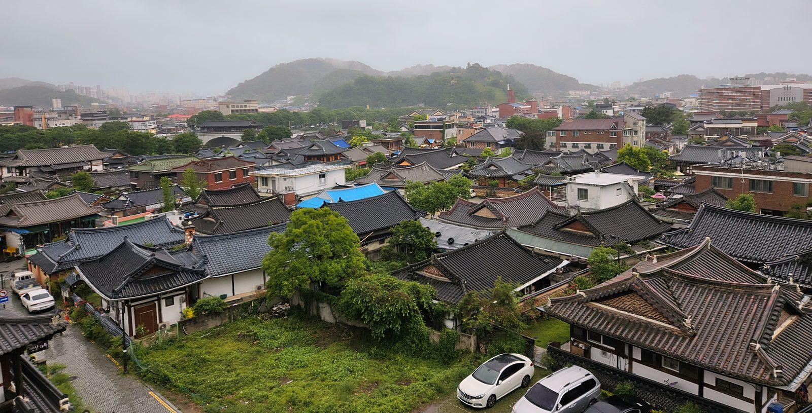 Jeonju Hanok Village rooftops — a Twenty-Five Twenty-One filming location (location photo, not a drama still)
